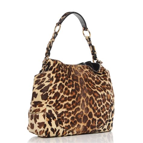 prada pony hair bag|PRADA Calf Hair Leopard Print Bag 35514 .